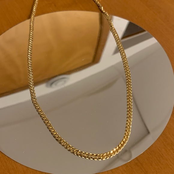 3mm Cuban Link Chain 18k Gold Plated 18“ - Picture 4 of 5